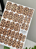 Leopard Print Manicure Wraps — Classic Tan & Black | mw-355