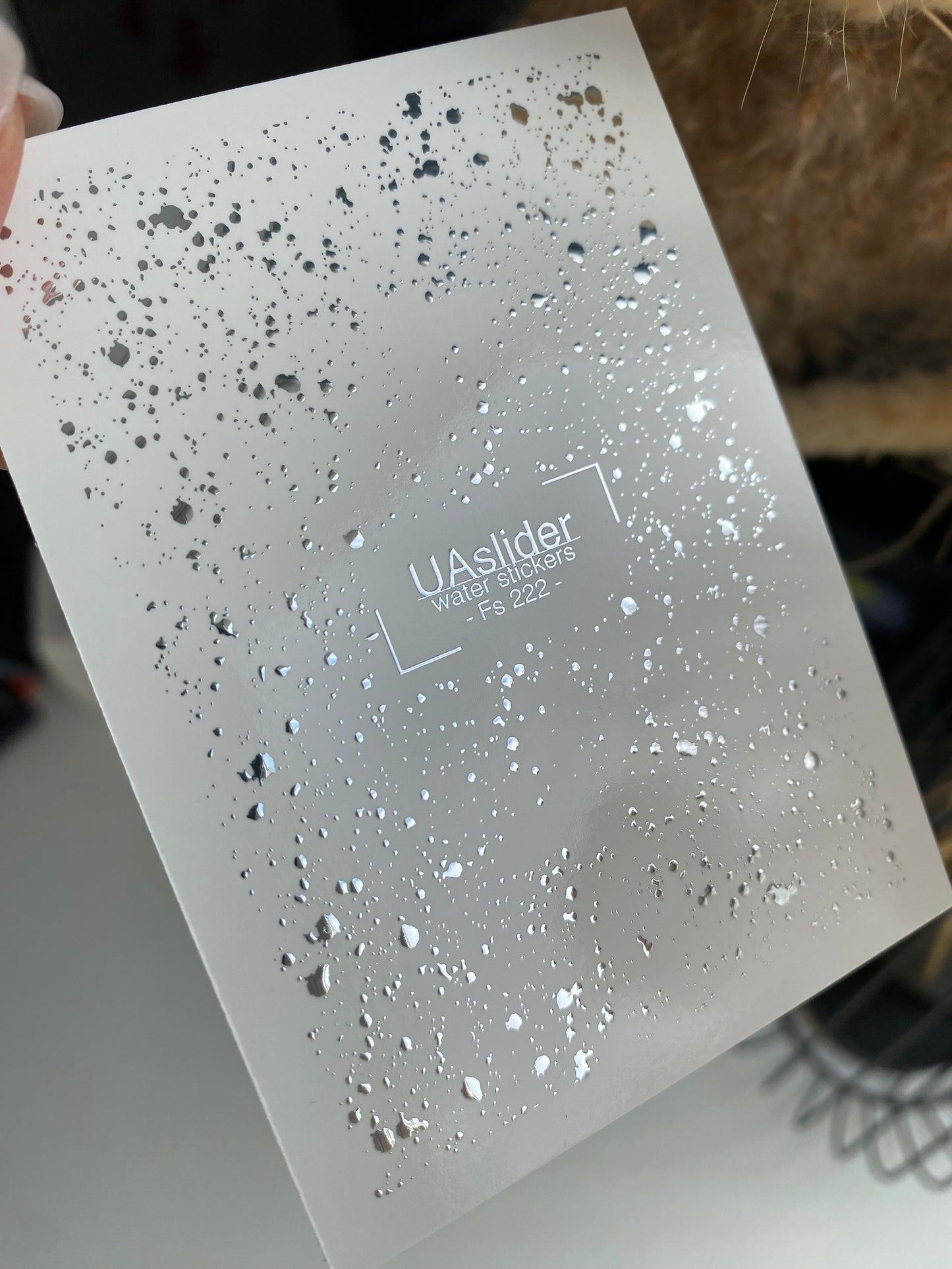 Nail Water Decal Fs-222 | Water Slide Nail Decals Splash Effect | Abstract Droplet Nail Art Design