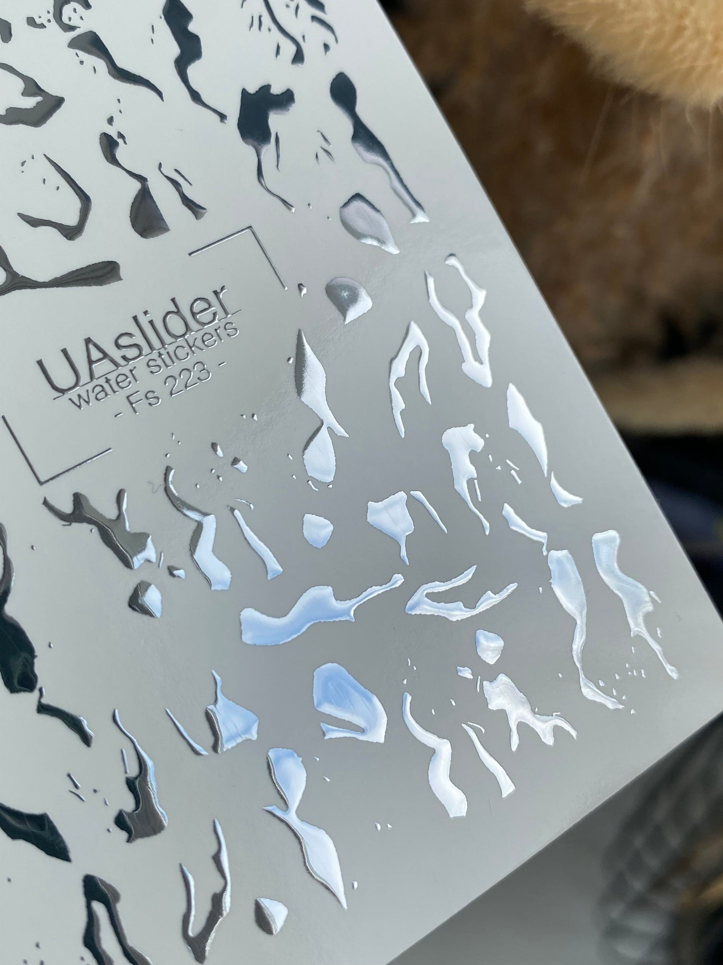 ملصق أظافر مائي Fs-223 | ملصقات أظافر انزلاق مائي تأثير الدخان | تصميم فن أظافر تجريدي متدفق