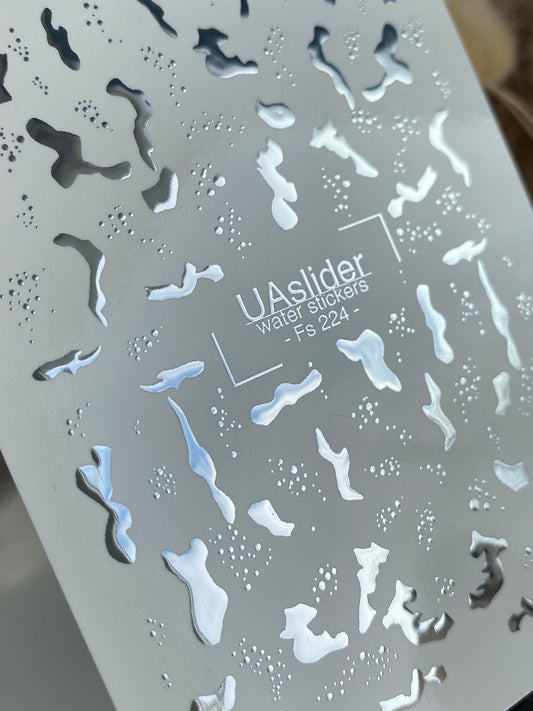 Nail Water Decal Fs-223 | Water Slide Nail Decals Smoke Effect | Abstract Flowing Nail Art Design