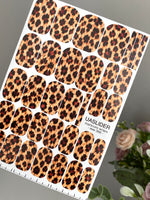 Leopard Print Manicure Nail Wraps — Tan & Black Spots | mw-366