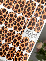 Leopard Print Manicure Nail Wraps — Tan & Black Spots | mw-366