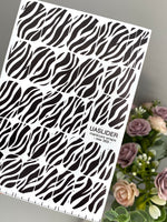 Zebra Stripe Manicure Wraps — Black & White Animal Print | mw-369