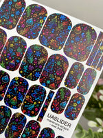 Neon Christmas Manicure Wraps — Trees & Snowflakes | mw-344