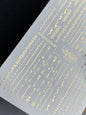 Nail Water Decal Fg-109 | Water Slide Nail Decals with Gold Lines & Arrows | Geometric Patterns