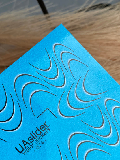 מדבקת מים לציפורניים 674