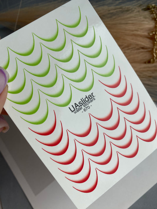 Nail Water Decal 670