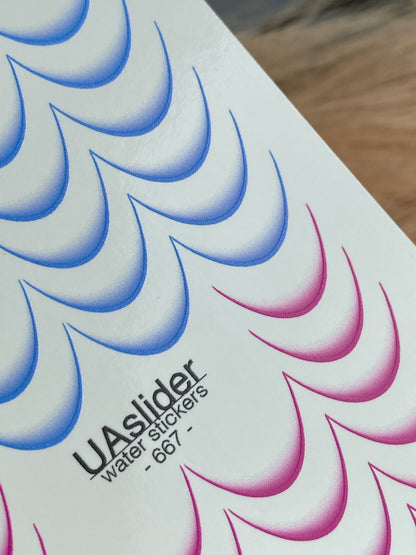 Водные наклейки для ногтей 667