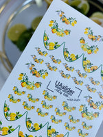 Nail Water Decal NCg-099 | Water Slide Nail Decals Lemon Branch French | Citrus Nail Water Decals - UASLIDER