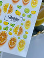 Nail Water Decal CF-612 | Citrus Water Slide Nail Decals | Orange, Lemon & Lime Nail Art