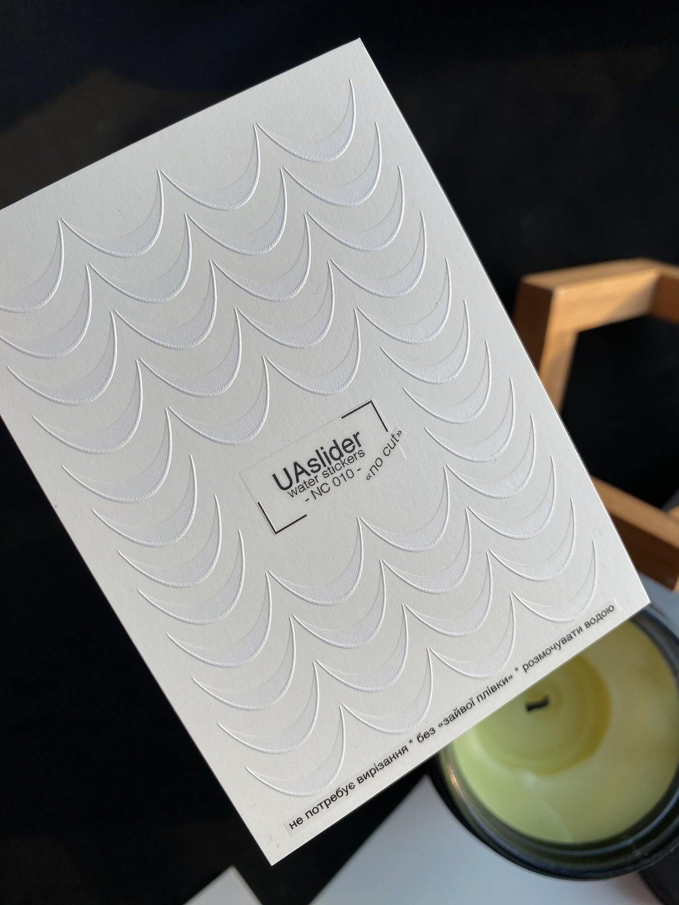 Nail Water Decal NC-010 | Water Slide Nail Decals White French Tips | Classic Clean Look