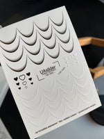Nail Water Decal NC-002 | Nail Water Decals French Ombre | Heart Details - UASLIDER