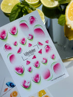 Nail Water Decal CF-608| Watermelon Water Slide Nail Decals | Summer Fruit Nail Art - UASLIDER