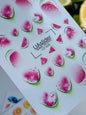Nail Water Decal CF-608| Watermelon Water Slide Nail Decals | Summer Fruit Nail Art