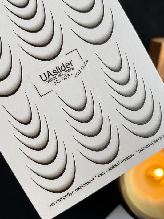 Nail Water Decal NC-003 | Water Slide Nail Decals French Shadow | Classic Gradient