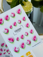 Nail Water Decal CF-609 | Watermelon Slice Water Slide Nail Decals | Juicy Fruit Nail Art - UASLIDER