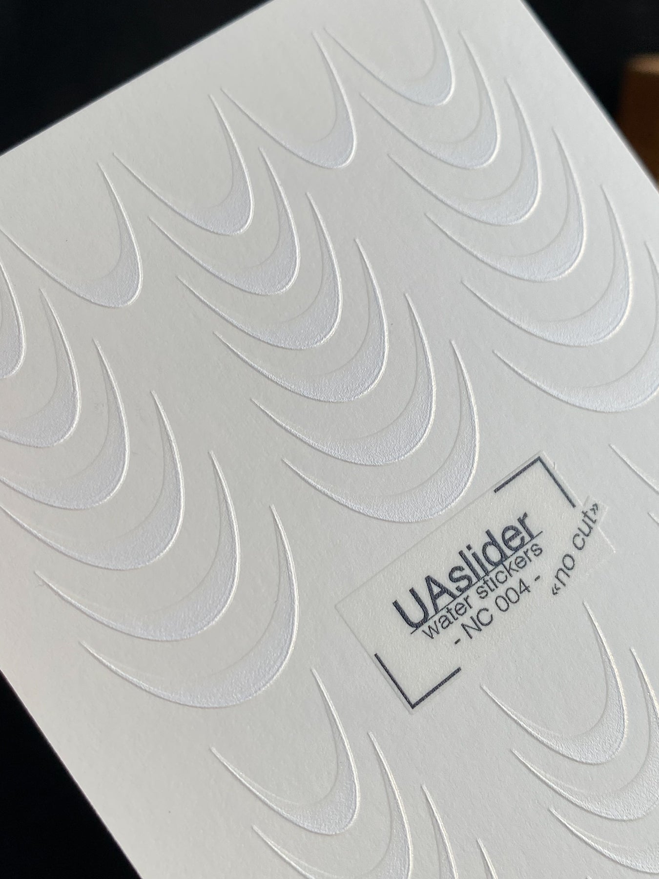 Nail Water Decal NC-004 | Water Transfer Nail Decals White French | Clean Classic