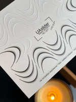 Nail Water Decal NC-007 | Water Slide Nail Decals Modern French | Abstract Curved Tips - UASLIDER