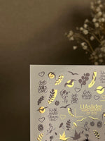 Nail Water Decal CF-273 | Autumn Water Slide Nail Decals | Colorful Fall Leaves & Hello Autumn Quotes - UASLIDER