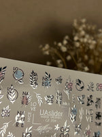 Nail Water Decal CF-294 | Minimalist Water Slide Nail Decals | Love, Nature & Quote Accents - UASLIDER