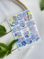 Pedicure nail wrap films mw-007 | Nail Wrap Films for Pedicure | Mediterranean Tile & Lemon Design
