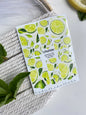 Pedicure nail wrap films mw-004 | Nail Wrap Films for Pedicure | Lime & Green Leaves Design
