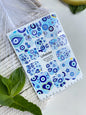 Pedicure nail wrap films mw-016 | Nail Wrap Films for Pedicure | Blue Evil Eye Design