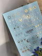 Nail Water Decal CF-615 | Celestial Water Slide Nail Decals | Moon, Sun & Stars Gold Foil