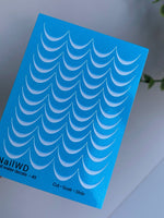 Nail Water Decal 49 NailWD | French Water Slide Nail Decals | White Gradient French Tips