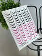 Nail Water Decal 46 NailWD | French Water Slide Nail Decals | Black & Pink Gradient Tips