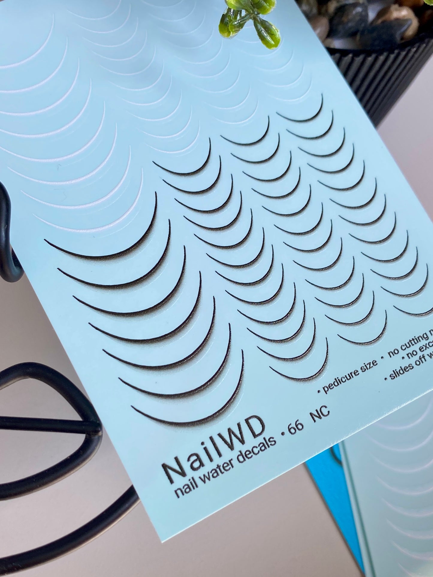 Nagel Water Decal 66 NailWD | Franse Water Slide Nagel Decals | Verloop Tips met Pedicure Maat