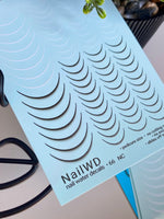 Nail Water Decal 66 NailWD | French Water Slide Nail Decals | Gradient Tips with Pedicure Size