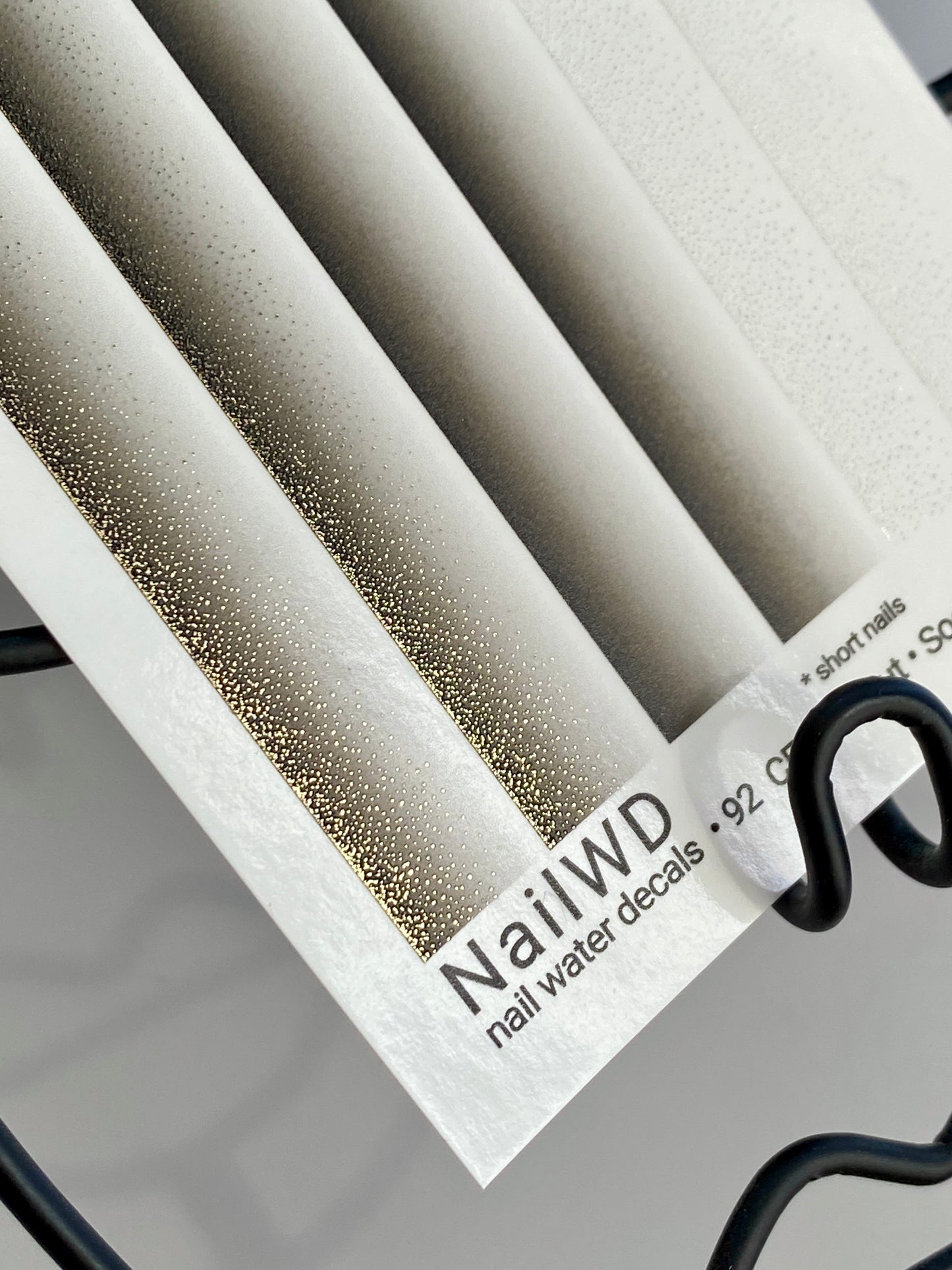 Nail Water Decal 92 NailWD | Water Slide Nail Decals Beige to Gold Gradient | Elegant Ombre French