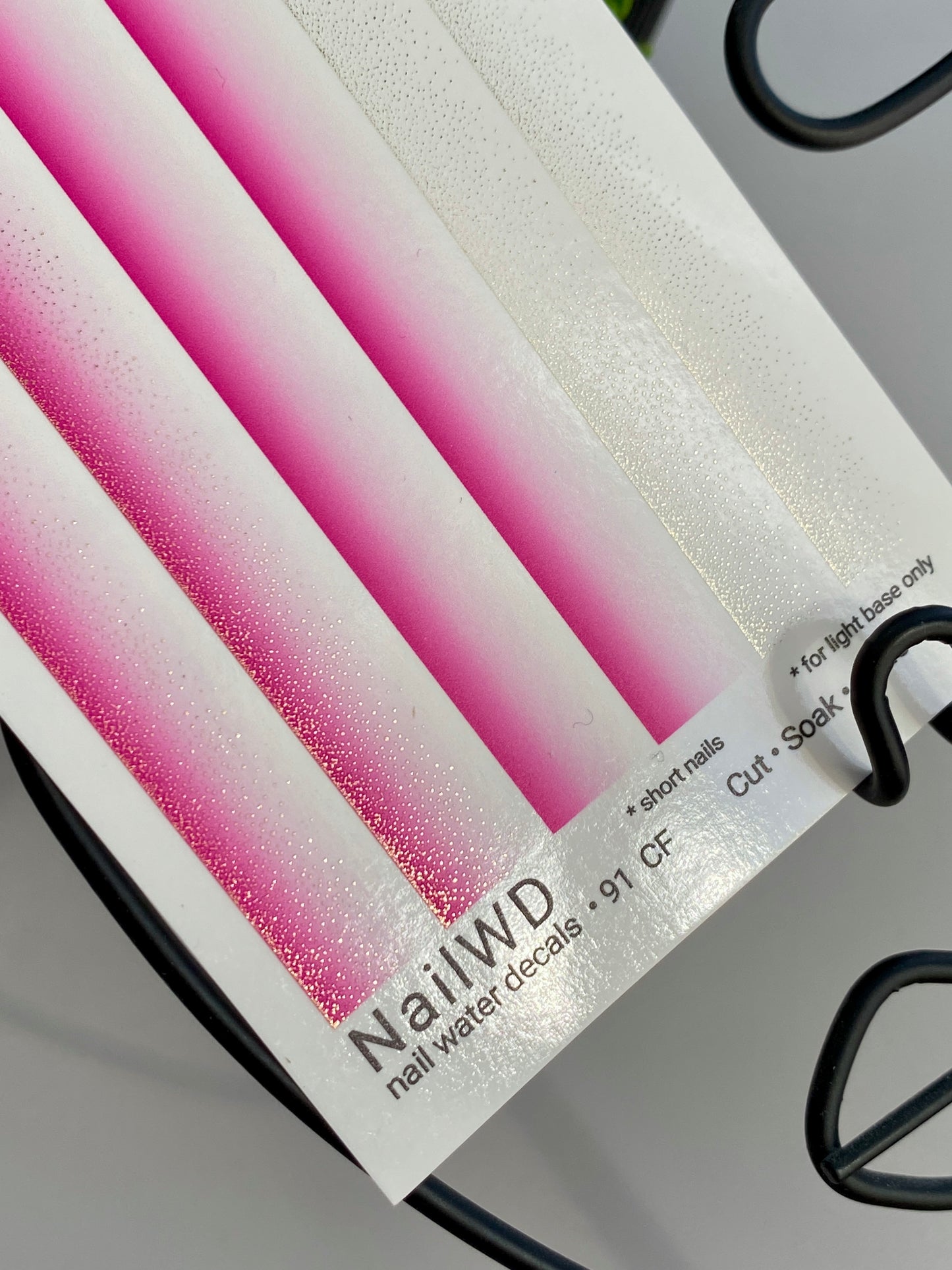 Nail Water Decal 91 NailWD | Water Slide Nail Decals Pink Ombre Gradient | French Fade Nail Art