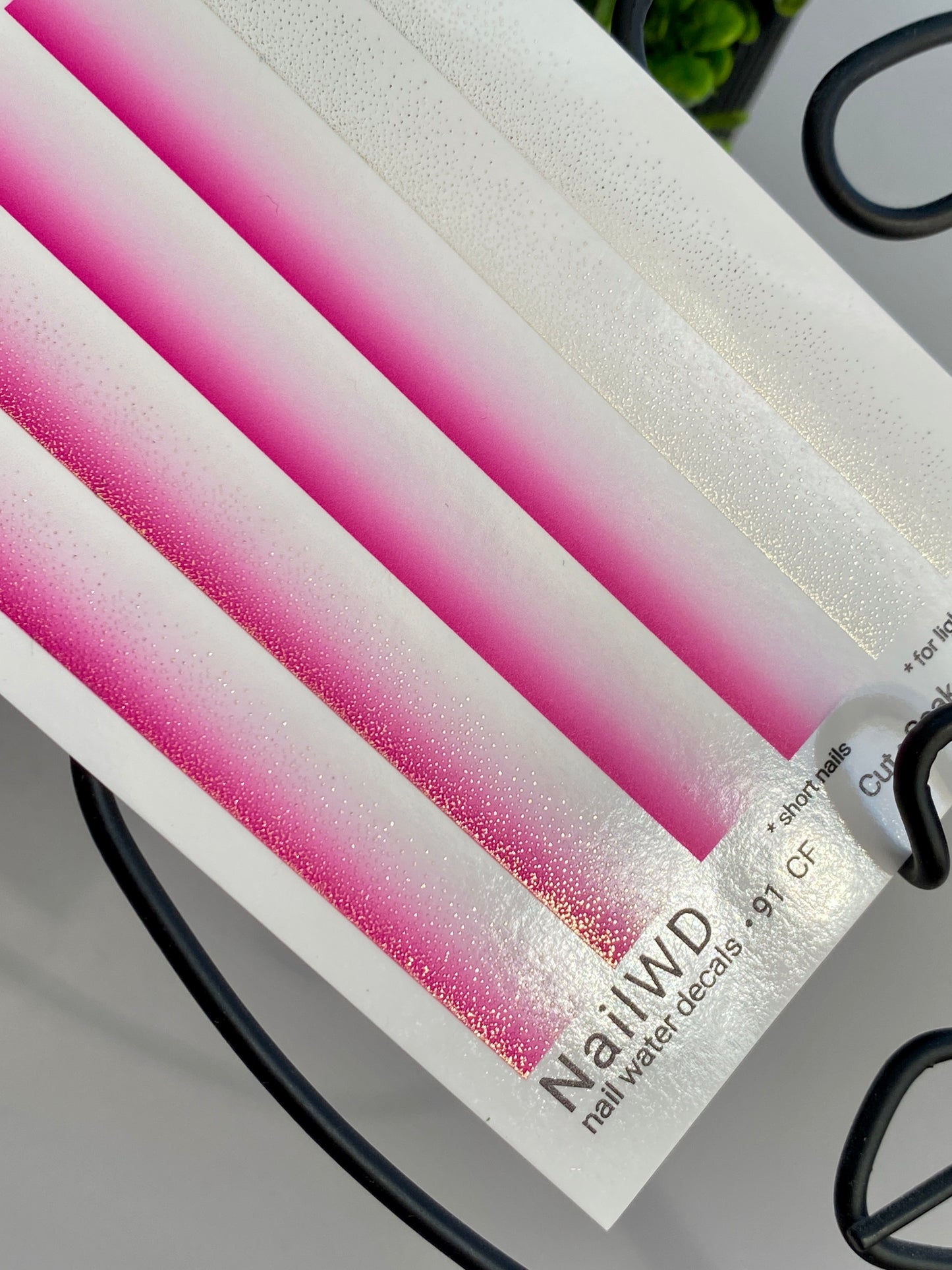 Nail Water Decal 91 NailWD | Water Slide Nail Decals Pink Ombre Gradient | French Fade Nail Art