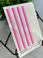 Nail Water Decal 91 NailWD | Water Slide Nail Decals Pink Ombre Gradient | French Fade Nail Art