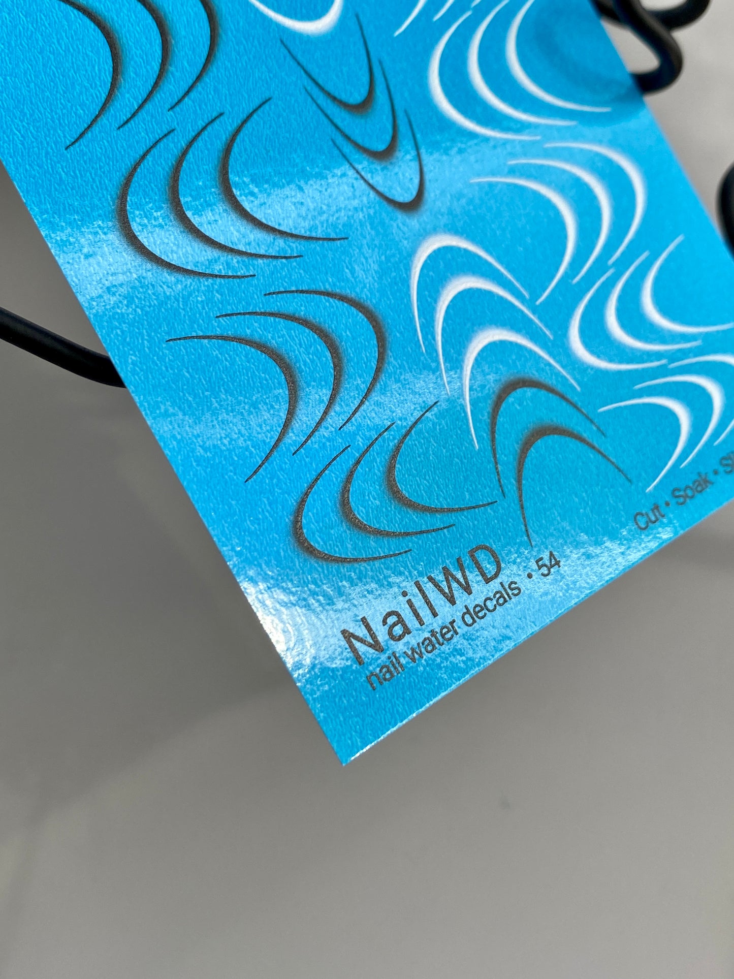 Köröm víz matrica 54 NailWD | Francia vízcsúsztatós köröm matricák | Merész fekete-fehér átmenetes körömvégek