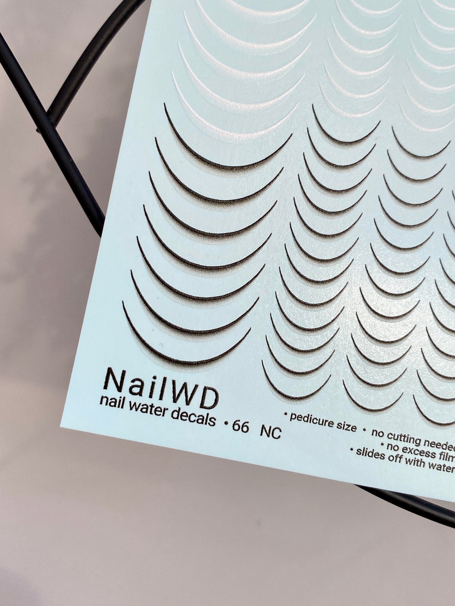 Nagel Water Decal 66 NailWD | Franse Water Slide Nagel Decals | Verloop Tips met Pedicure Maat