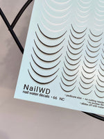 Nail Water Decal 66 NailWD | French Water Slide Nail Decals | Gradient Tips with Pedicure Size