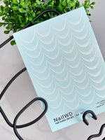 Nail Water Decal 64 NailWD | French Water Slide Nail Decals | Classic White Gradient French Tips
