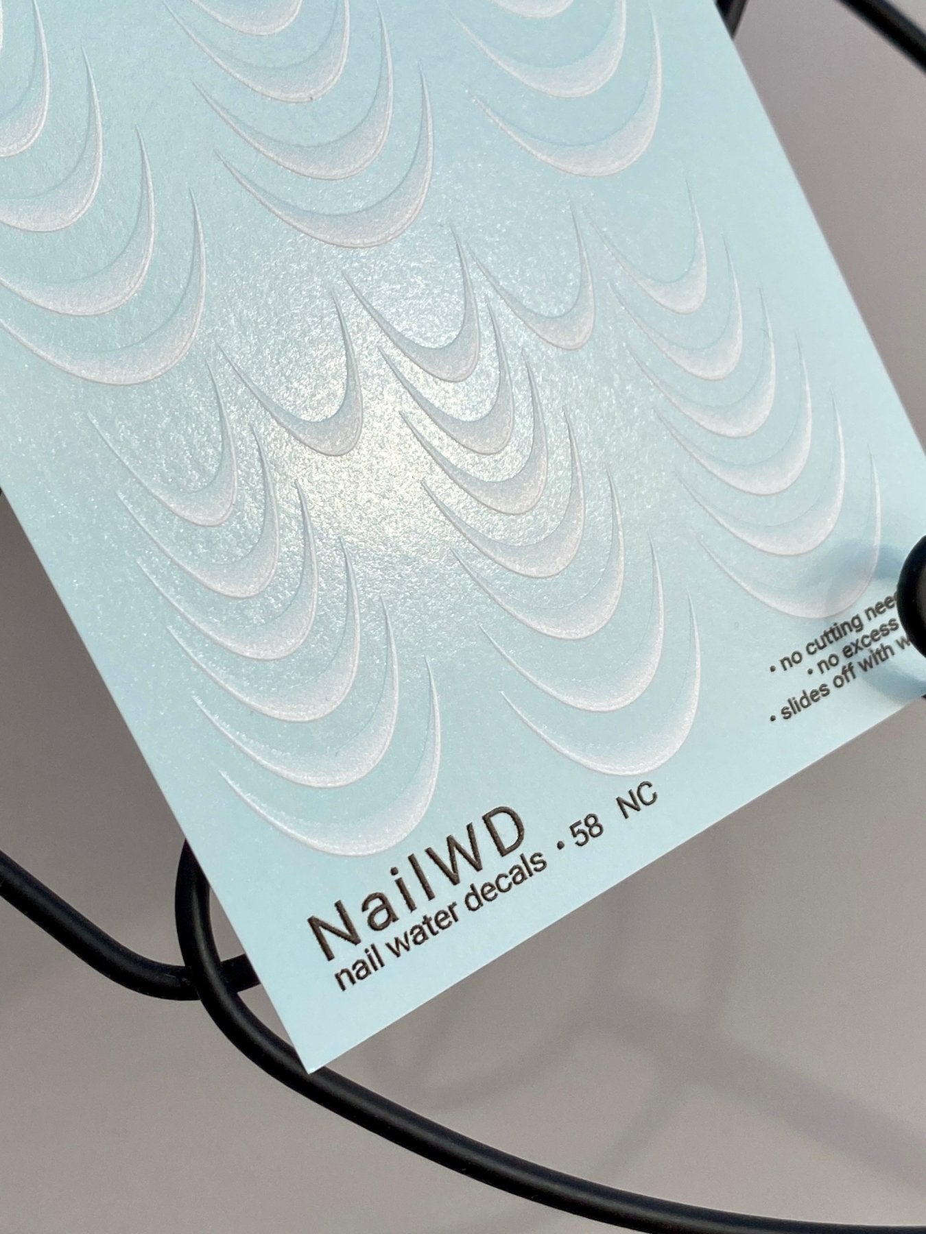 Nail Water Decal 58 NailWD | French Water Slide Nail Decals | Soft White Gradient French Tips