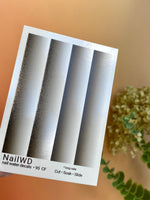 Nail Water Decal 95 NailWD | Water Slide Nail Decals White to Black Gradient with Gold | Luxury Ombre French