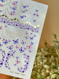 Nail Water Decal 135 NailWD | Water Slide Nail Decals Butterflies French | Purple & Pink Wings Design