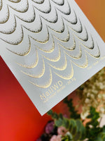 Nail Water Decal 35 NailWD | French Water Slide Nail Decals | Gold Foil Gradient Tips - UASLIDER