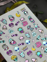 Alien Nail Decals — Cute Space Characters, I Need Space | MC-049 - UASLIDER