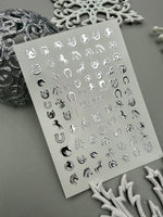 Animal Nail Decals — Silver Foil Horses & Horseshoes Stickers | Fs-296 - UASLIDER