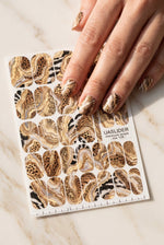 Animal Print Geode Manicure Wraps — Leopard & Zebra | mw-108 - UASLIDER