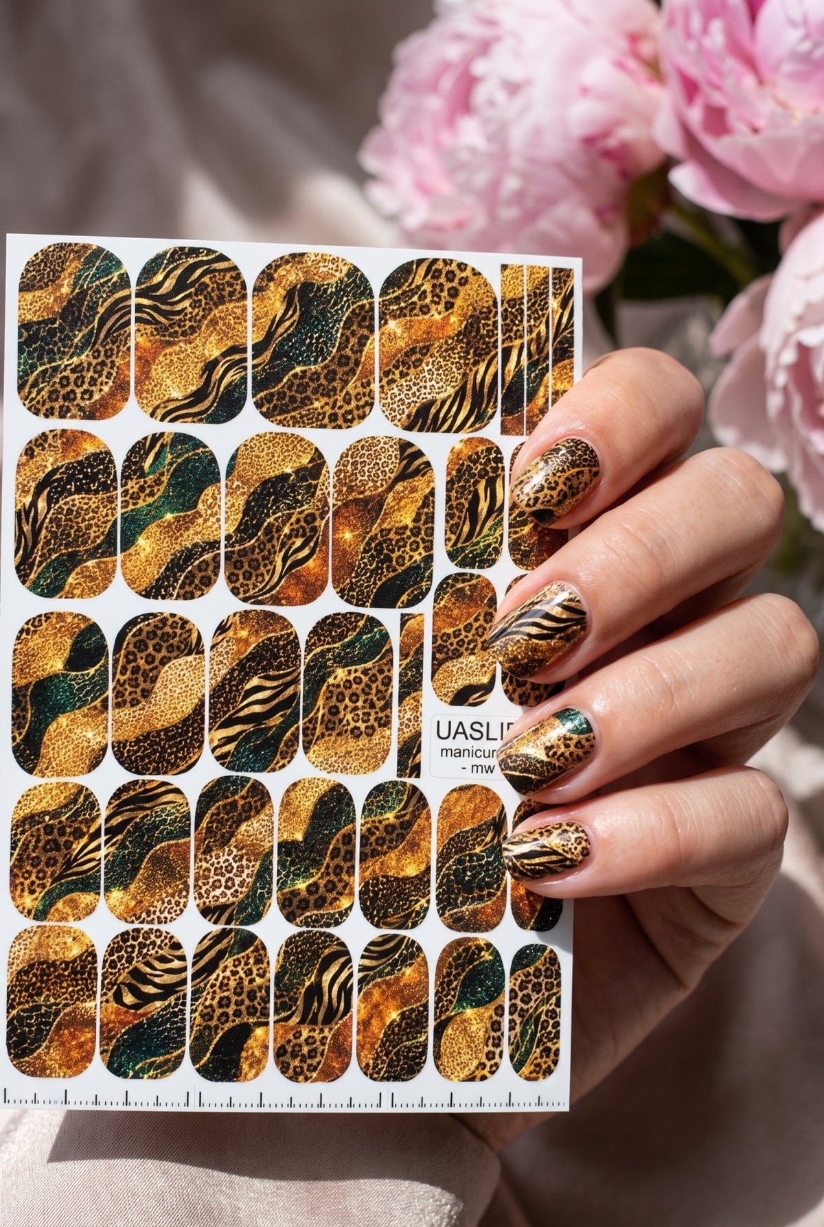 Animal Print Manicure Wraps — Leopard Zebra Mix | mw-090 - UASLIDER