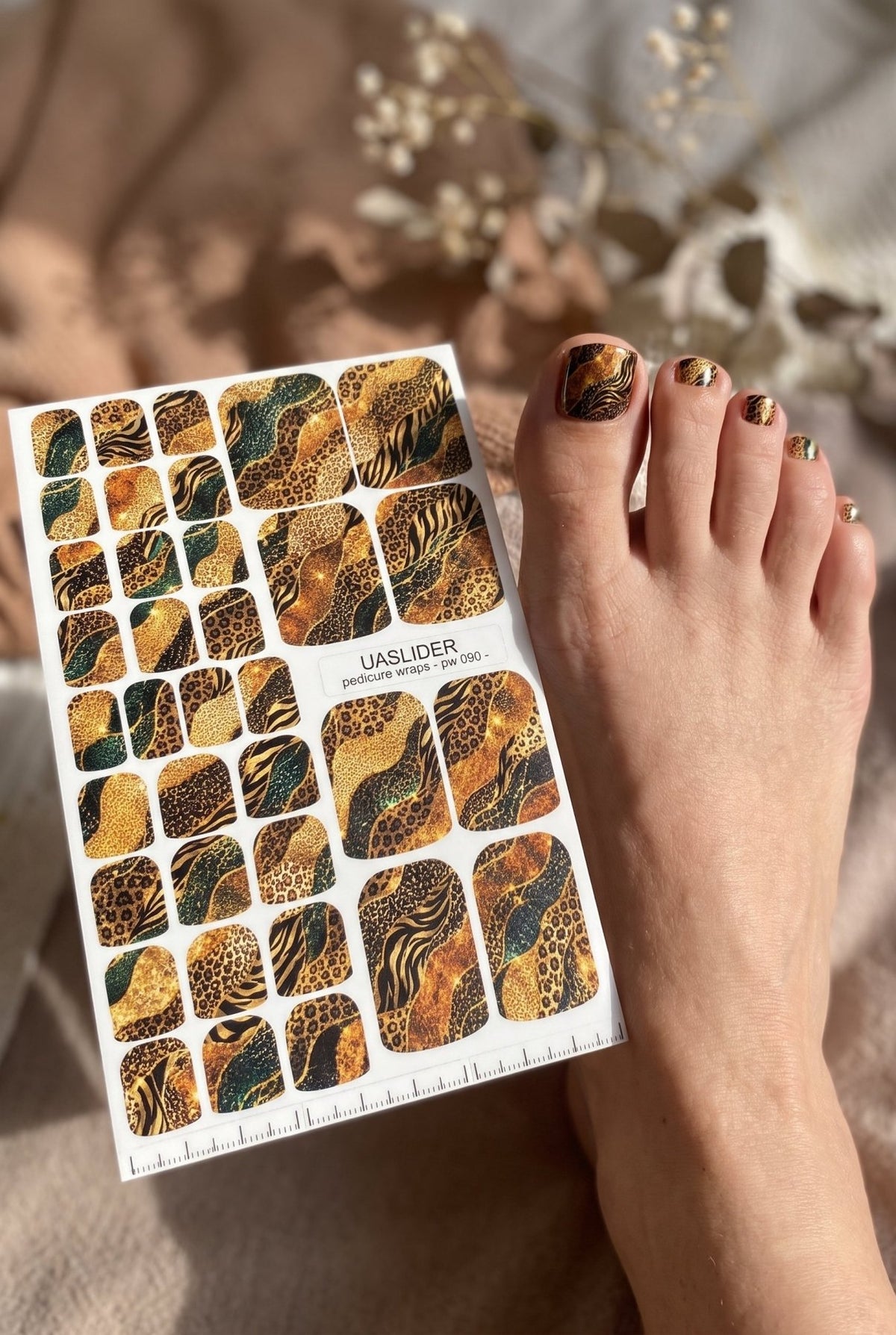 Animal Print Pedicure Nail Wraps — Leopard & Zebra Mix | pw-090 - UASLIDER