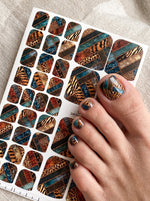Animal Print Pedicure Wraps — Safari Patchwork | pw-341 - UASLIDER